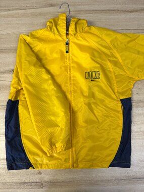 Vintage Nike yellow Classic Swoosh windbreaker Rain Jacket XL